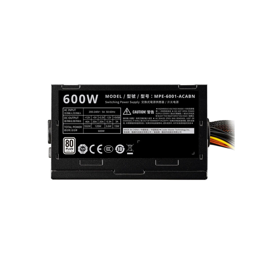 Nguồn máy tính Cooler Master ELITE V4 80 PLUS 230V 600W - Hình ảnh 3