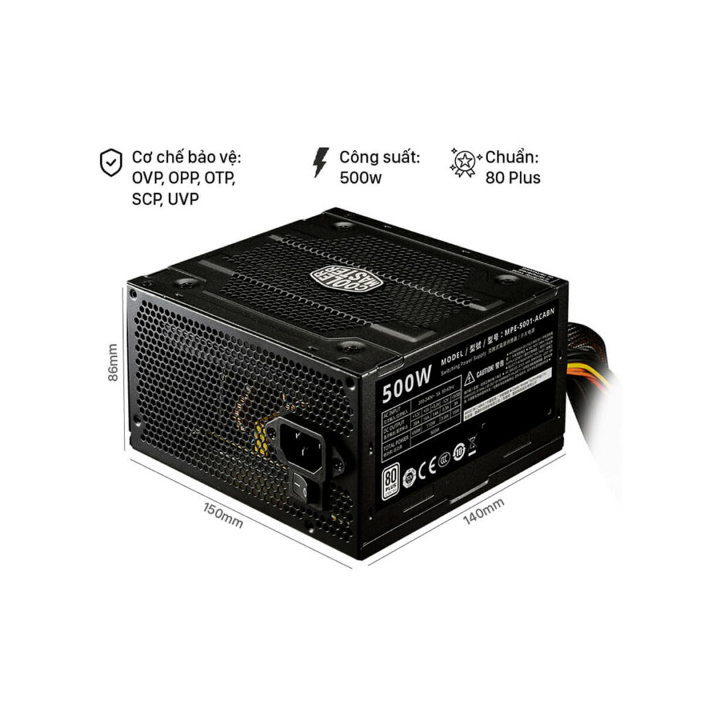 Nguồn máy tính Cooler Master Elite V4 80 PLUS 230V 500W - Hình ảnh 2