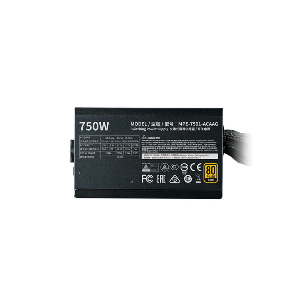 Nguồn máy tính Cooler Master MWE Gold V2 750W A/EU Cable - Hình ảnh 3