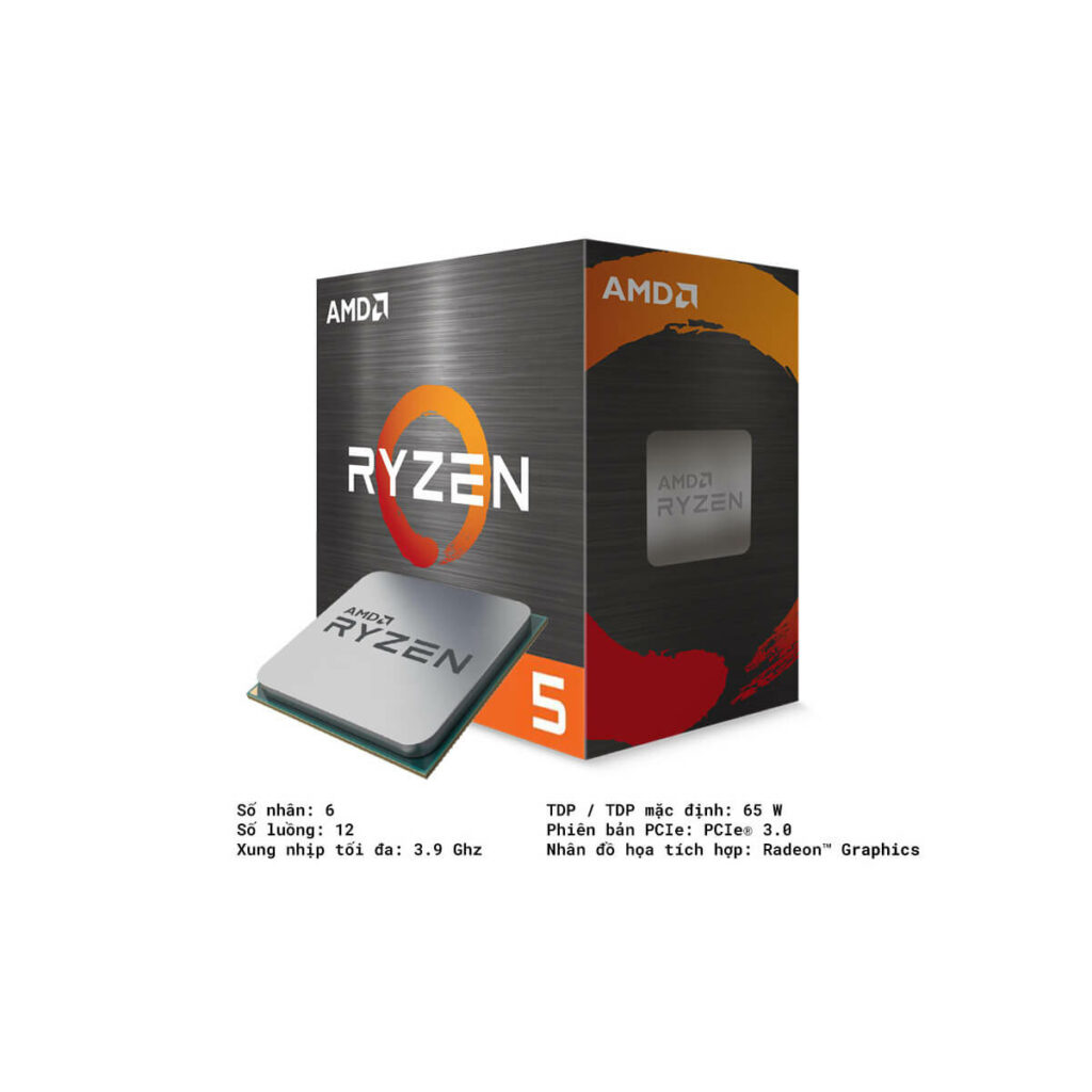 CPU AMD Ryzen 5 5600G (3.9GHz Upto 4.4GHz / 19MB / Socket AM4) - Hình ảnh 2