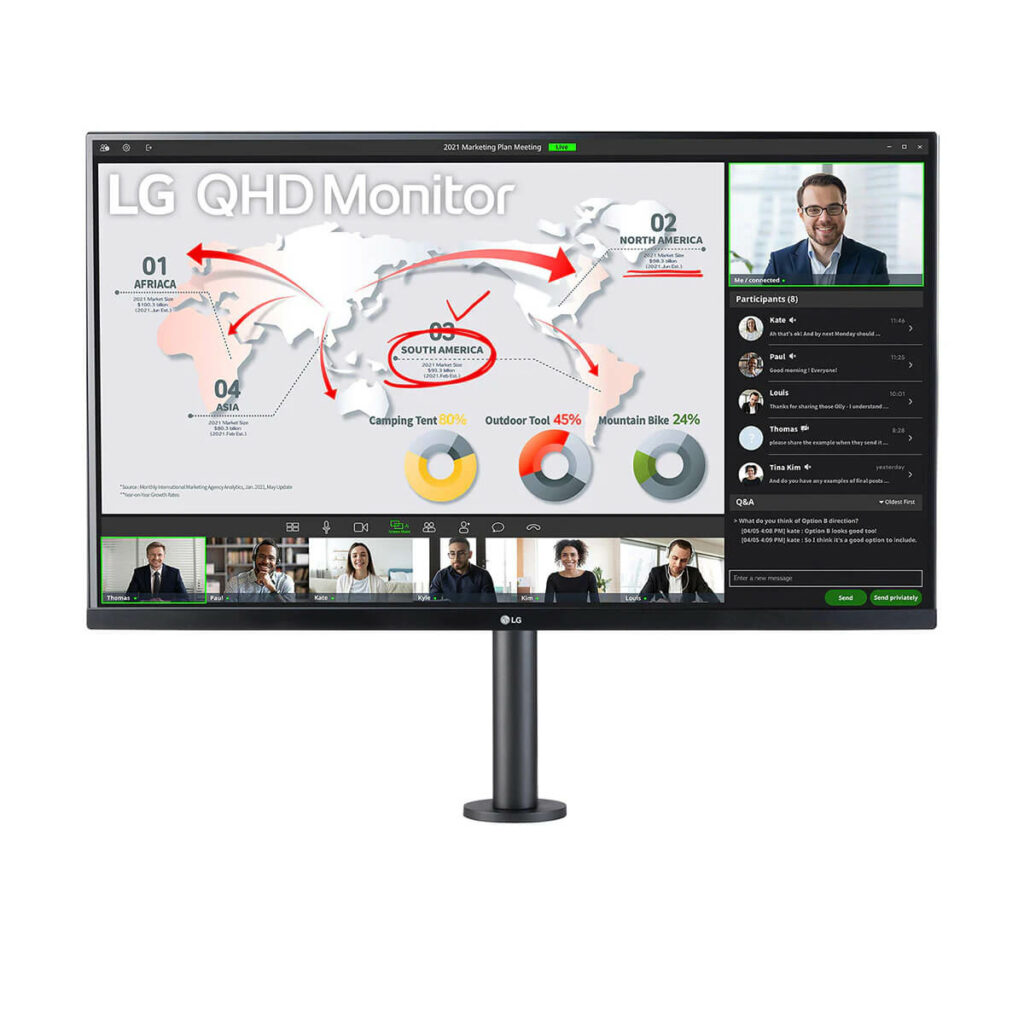Màn Hình LG 32QP880N-B | 32 inch QHD (2560 x 1440) IPS 75Hz | HDMI | DisplayPort | USB Type-C