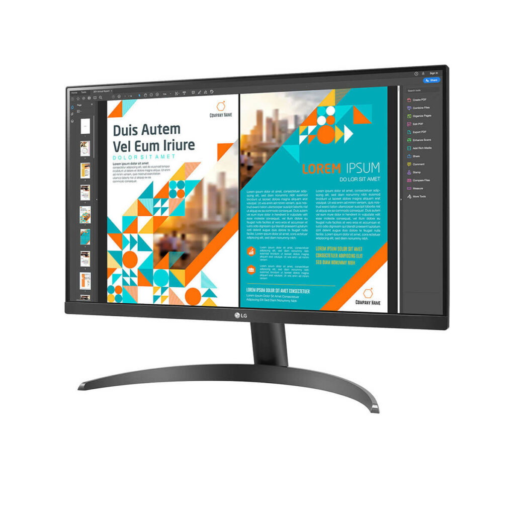 Màn hình LG 24QP500-B (23.8inch/QHD/IPS/75Hz/5ms/240nits/HDMI+DP+Audio/Freesync)