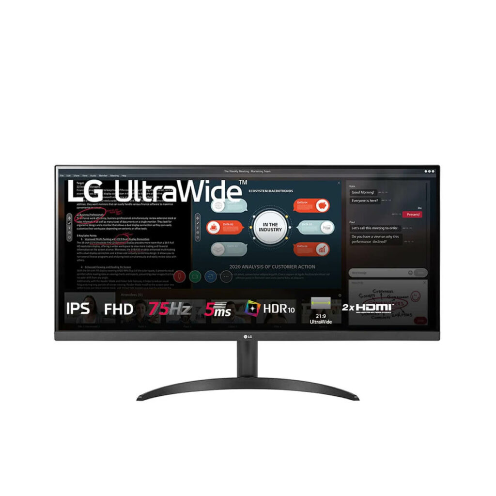 Màn hình LG 34WP500-B UltraWide™ 34 inch UW FHD HDR (IPS/75Hz/5ms GtG/sRGB 95%/HDMI) - Hình ảnh 2