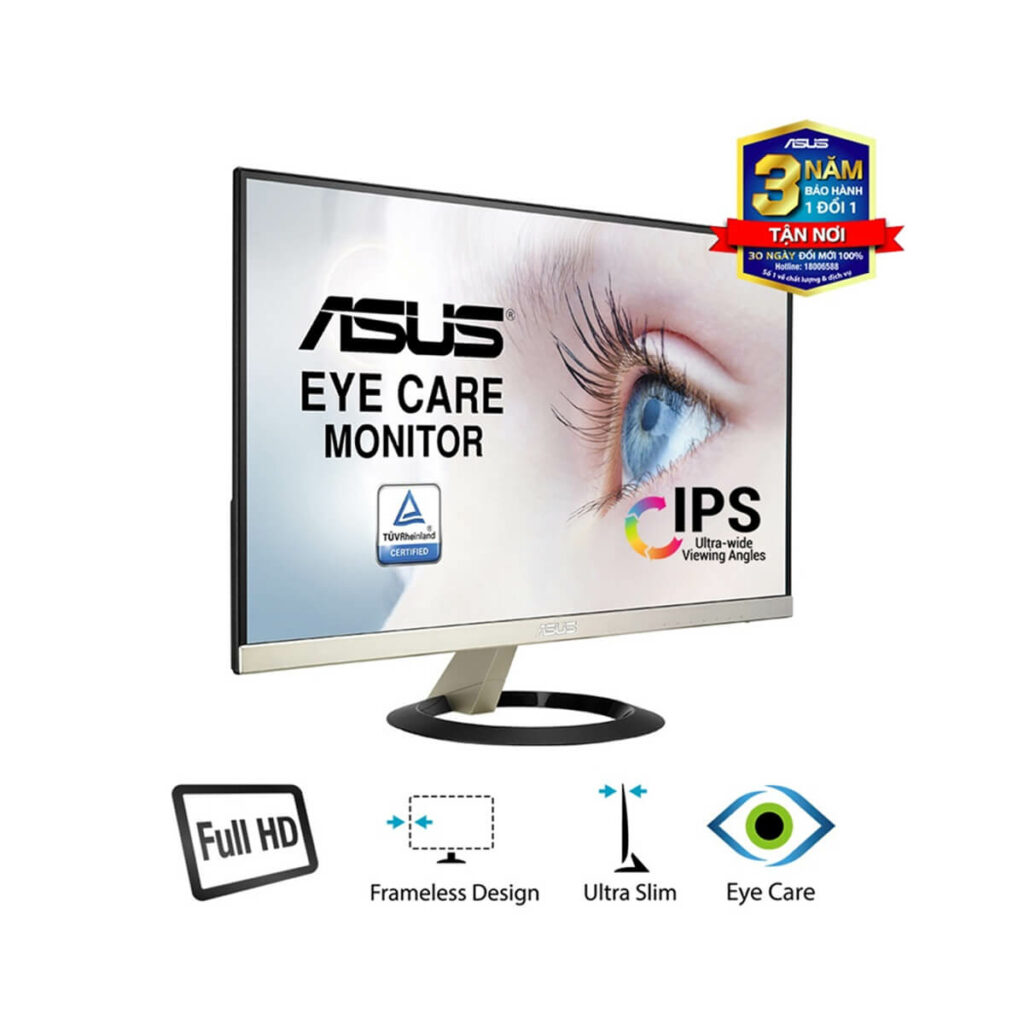 Màn hình Asus VZ229H (21.5Inch IPS Không viền, siêu mỏng, tích hợp Loa)