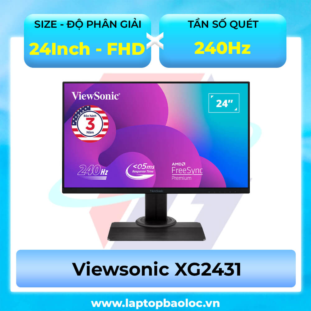 ViewSonic XG2431 24 Inch 1080p 240Hz 1ms Gaming Monitor with AMD