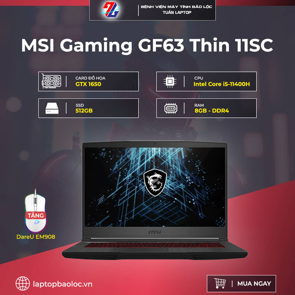 MSI Gaming GF63 Thin 11SC