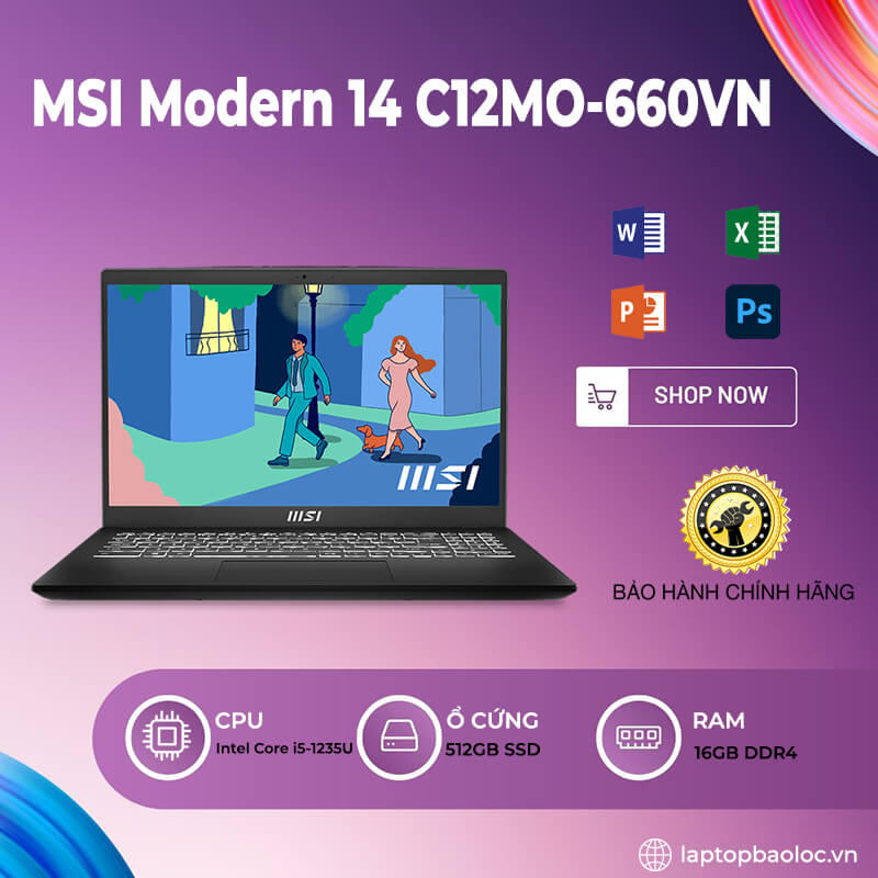 MSI Modern 14 C12MO-660VN