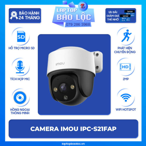 Camera IP Wifi PT Full Color 2MP IMOU IPC-S21FAP