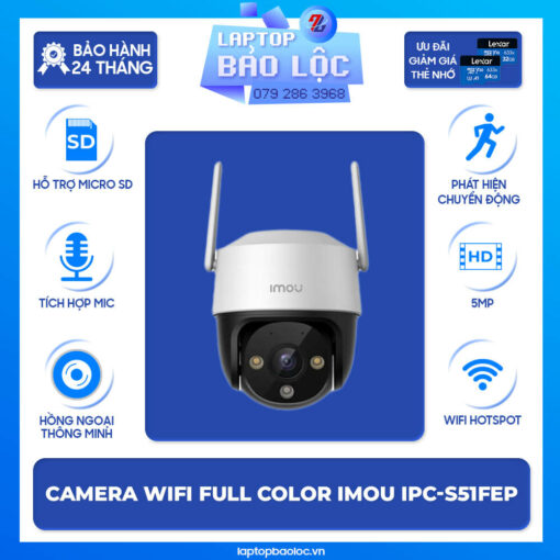 Camera Wifi Full Color IMOU IPC-S51FEP